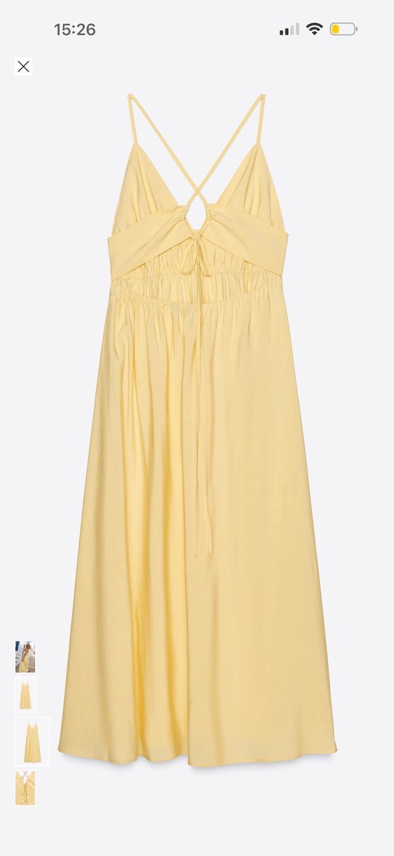 Sarı askılı uzun elbise - Görsel 2