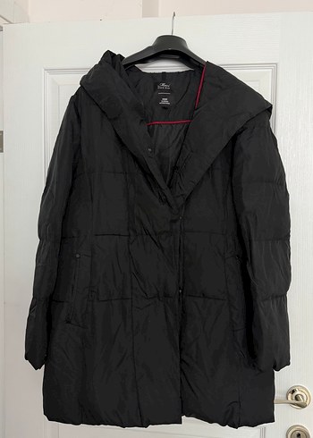 Siyah Kadın Midi Kışlık Mont - Görsel 2