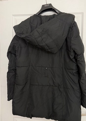 Siyah Kadın Midi Kışlık Mont - Görsel 4