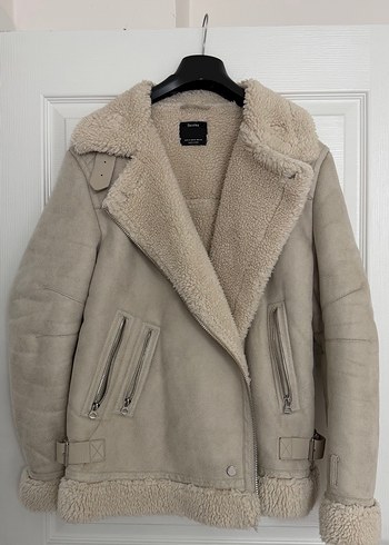 Bershka Kürklü Bej Kadın Ceket - Görsel 2