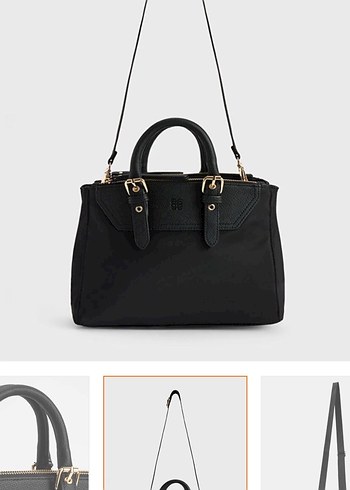 Siyah Deri Kemerli Kadın Çanta - Görsel 2