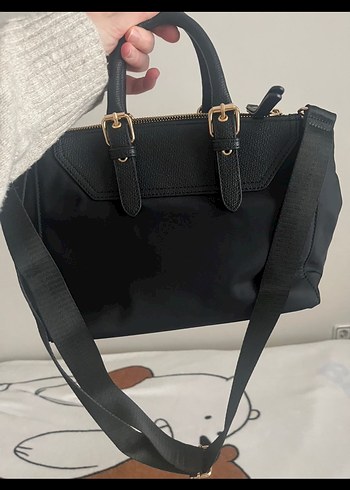 Siyah Deri Kemerli Kadın Çanta - Görsel 3