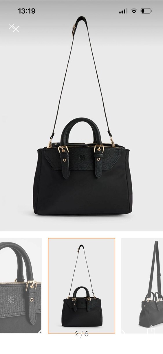 Siyah Deri Kemerli Kadın Çanta - Görsel 2