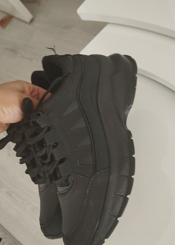 36 Beden siyah Renk Siyah Bağcıklı Stiletto Topuklu Kadın Spor Ayakkabı