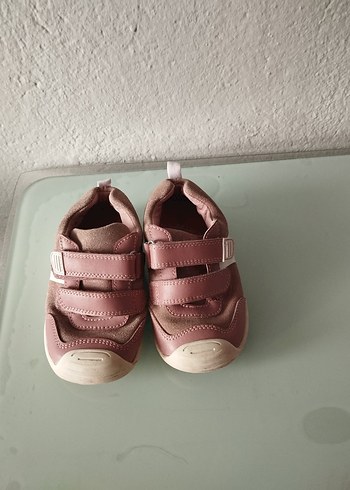 Kız Çocuk Pudra Pembe Cırt Cırtlı Spor Ayakkabı