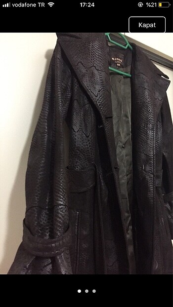 Vintage deri trenchcoat