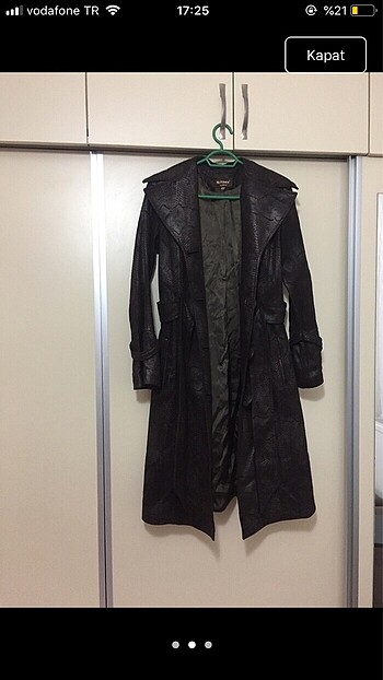 Diğer Vintage deri trenchcoat