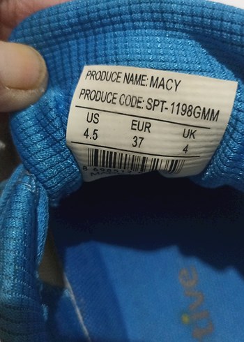 Mavi Bağcıklı Kadın Spor Ayakkabı - Görsel 5