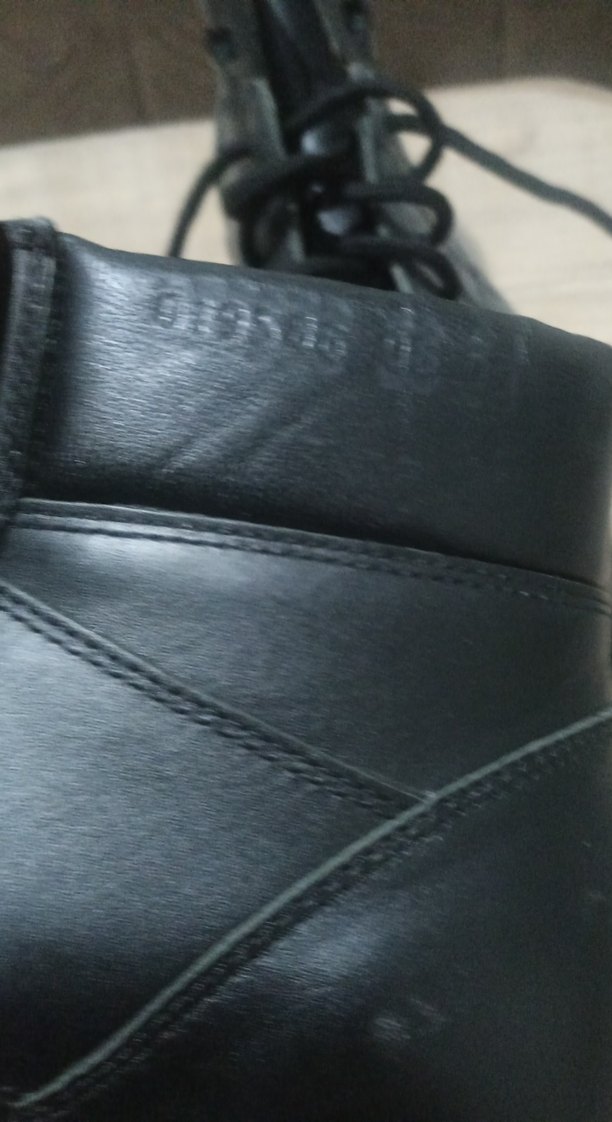 Siyah deri asker bot - Görsel 2