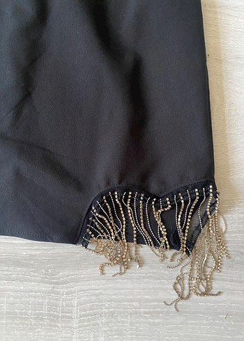 Siyah Mini Elbise - Görsel 5