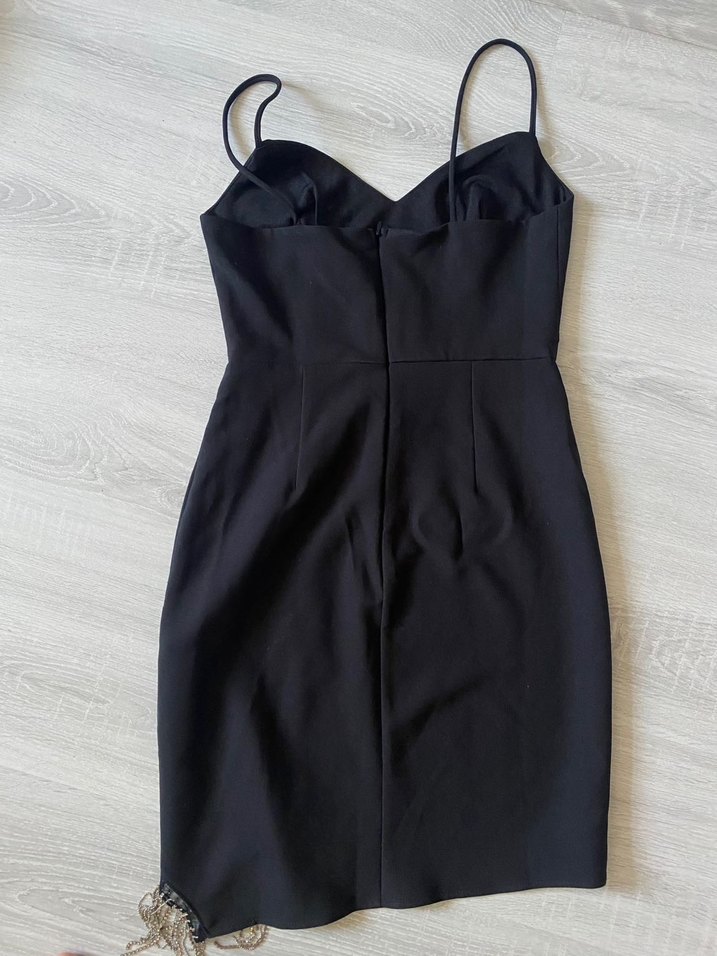 Siyah Mini Elbise - Görsel 4