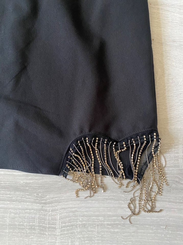 Siyah Mini Elbise - Görsel 5