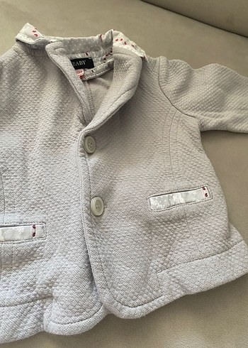 Düğmeli Gri Erkek Çocuk Keten Ceket - Görsel 2