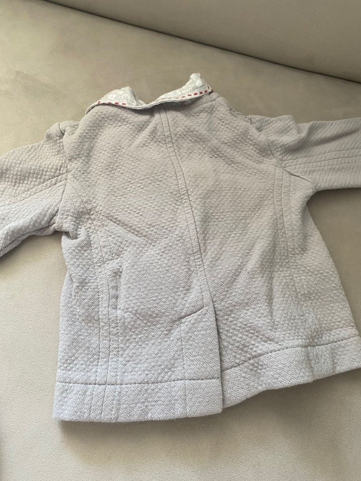 Düğmeli Gri Erkek Çocuk Keten Ceket - Görsel 3