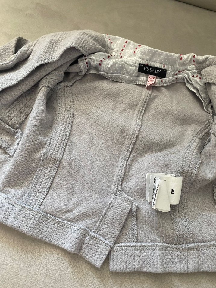 Düğmeli Gri Erkek Çocuk Keten Ceket - Görsel 5