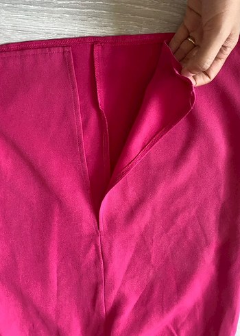 Pembe Kadın V Yaka elbise - Görsel 2