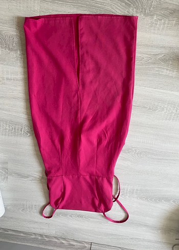 Pembe Kadın V Yaka elbise - Görsel 3