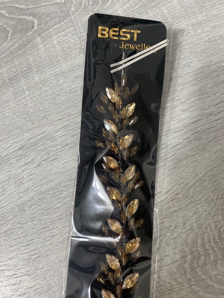 Altın Renkli Payetli Kadın Saç Aksesuarı - Görsel 2