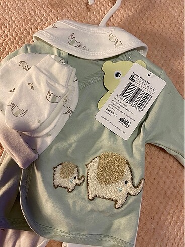 Yenidoğan Beden Hellobaby 5?li Hastane Çıkışı Seti