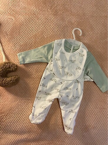 Yenidoğan Beden yeşil Renk Hellobaby 5?li Hastane Çıkışı Seti