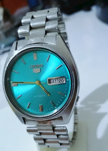 Beden turkuaz Renk Turkuaz Seiko 5 otomatik Erkek Saati