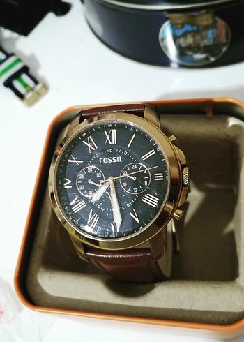 Fossil Erkek Klasik Kahverengi Biker Saat