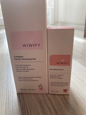 Wiwify yüz yıkama jeli ve peeling serumu