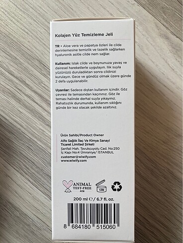  Beden Renk Wiwify yüz yıkama jeli ve peeling serumu