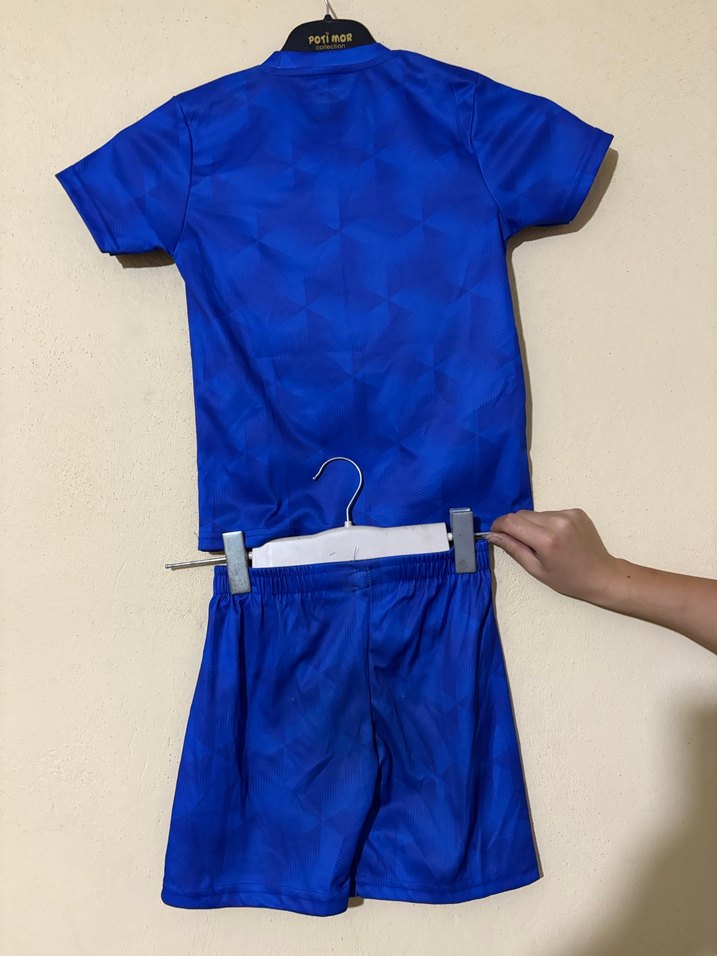 Çocuk Renkli Mavi Tie-Dye Atlet Takımı - Görsel 3