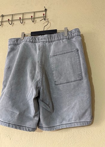 Gri Denim Erkek Şort - Rahat Kesim - Görsel 3