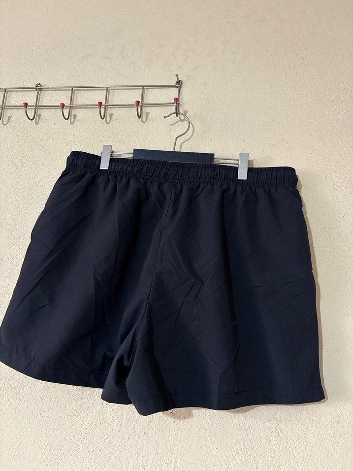 Erkek Lacivert Midi Boy Bol Kesim Kemerli Şort - Görsel 5