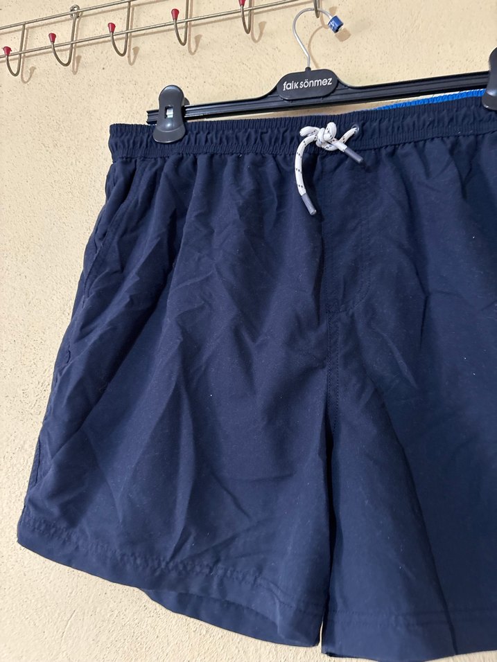 Erkek Lacivert Kemerli Şort - Görsel 3