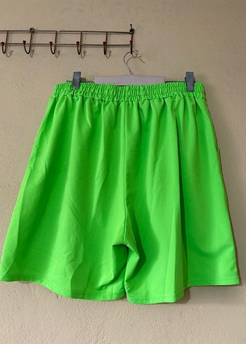 Renkli Yeşil Spor Şort LA Baskılı - Görsel 3