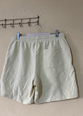 Beyaz Pamuklu Rahat Mini Şort - Görsel 2