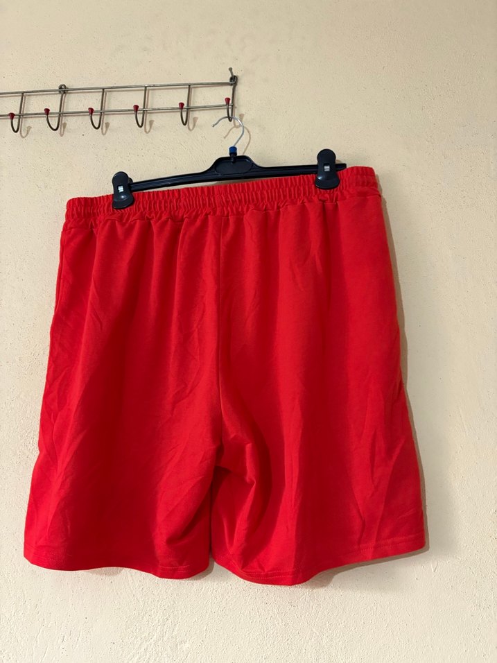 Kırmızı Rahat Kesim Erkek Spor Şort - Görsel 3