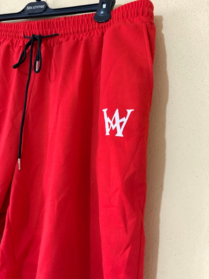 Kırmızı Rahat Kesim Erkek Spor Şort - Görsel 2