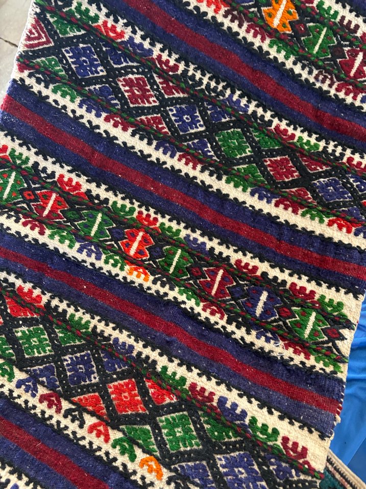 El örmesi antika  Renkli Desenli heybe - Görsel 5