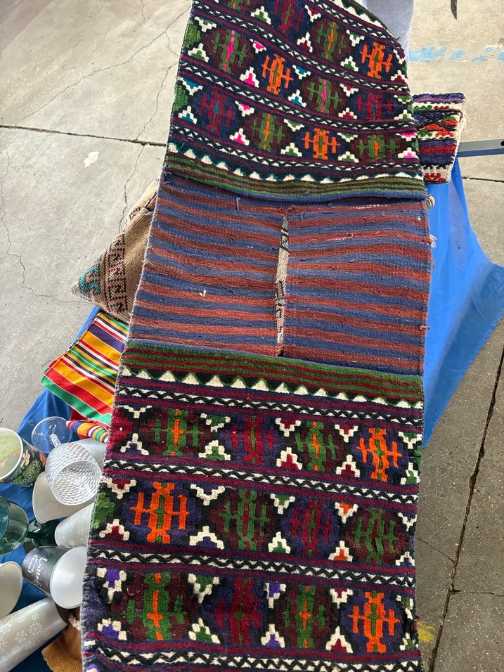 El örmesi antika  Renkli Desenli heybe - Görsel 2