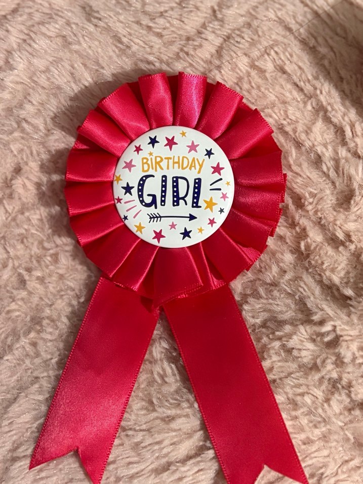 Renkli Doğum Günü Kız Rozeti - Görsel 2