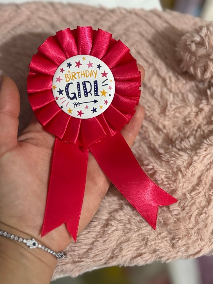 Renkli Doğum Günü Kız Rozeti - Görsel 5