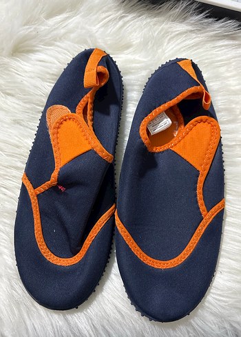 Mavi Turuncu Cırtcırtlı Erkek Çocuk Terlik - Görsel 2