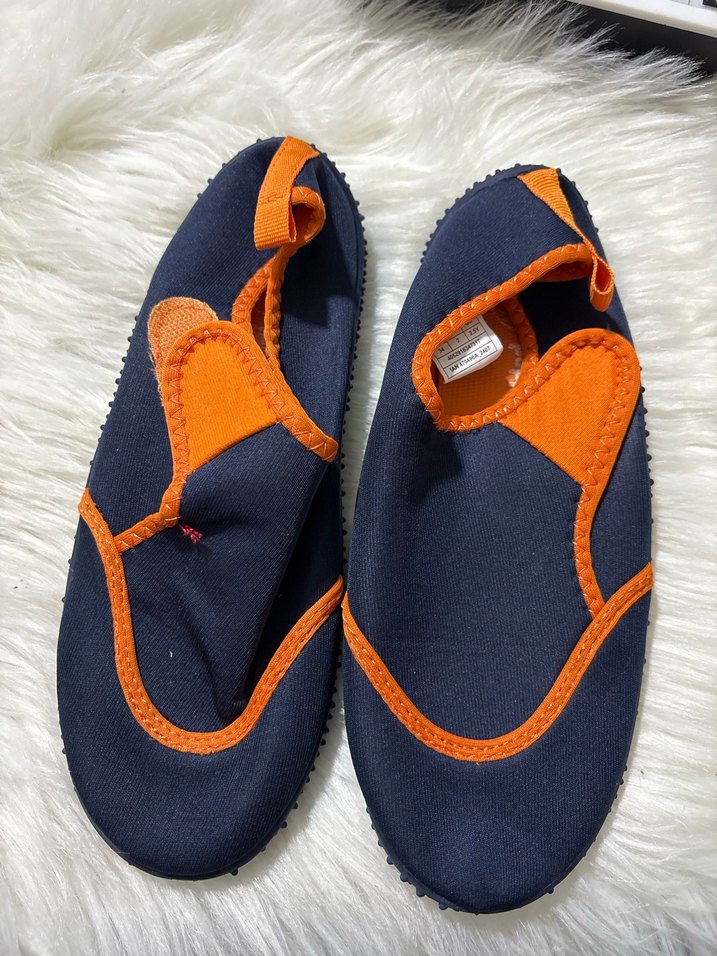 Mavi Turuncu Cırtcırtlı Erkek Çocuk Terlik - Görsel 2