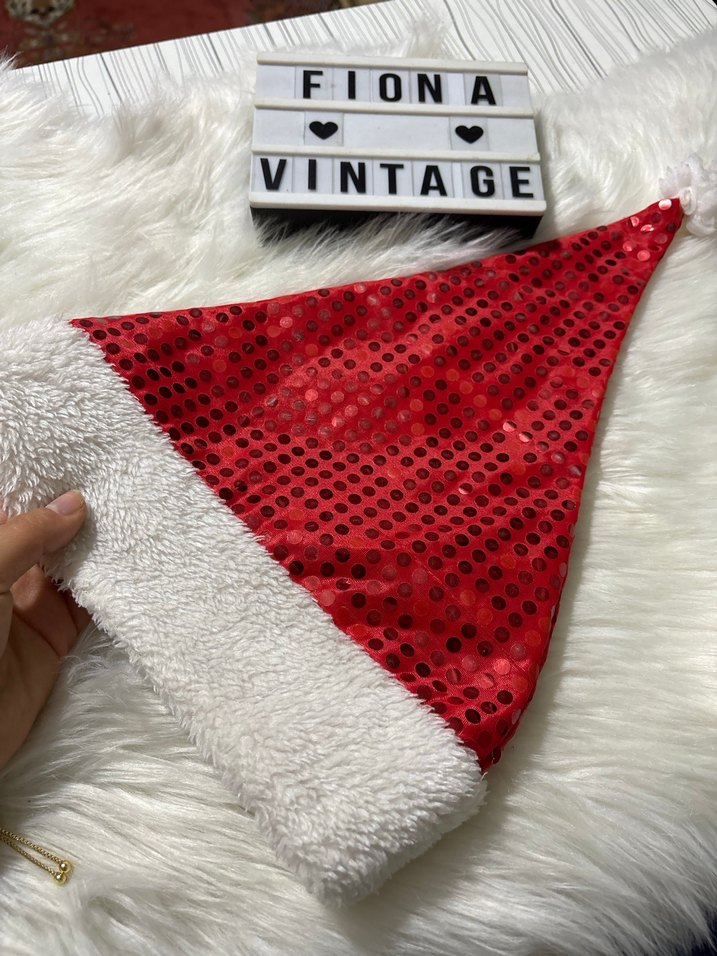 Kırmızı Payetli Yeni Yıl Şapkası - Görsel 4