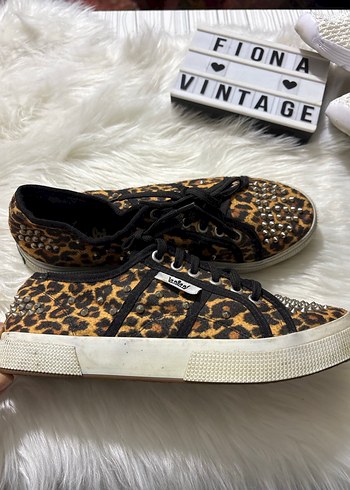 Leopar Desenli Platform Topuklu Kadın Spor Ayakkabı - Görsel 7