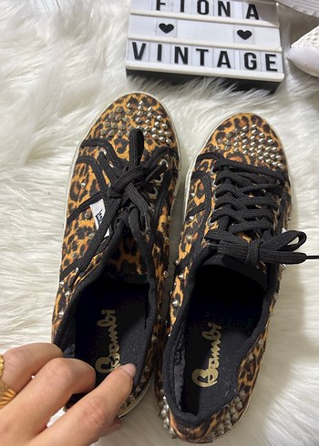 Leopar Desenli Platform Topuklu Kadın Spor Ayakkabı - Görsel 5