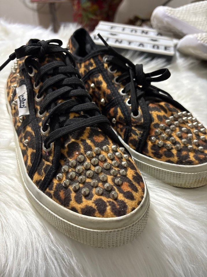 Leopar Desenli Platform Topuklu Kadın Spor Ayakkabı - Görsel 3