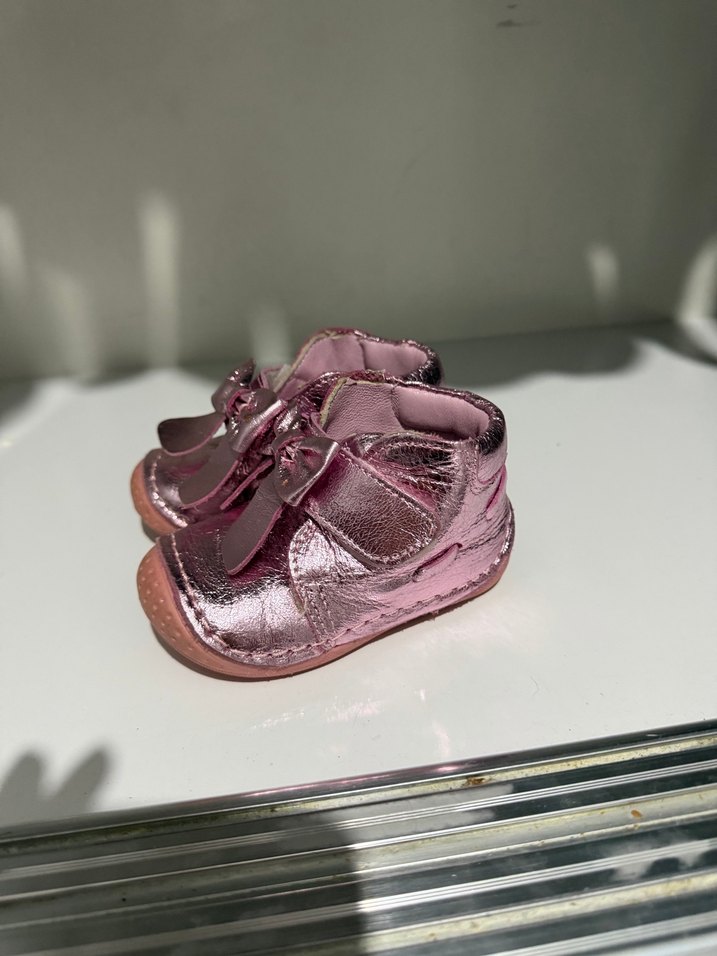 Kız Çocuk İlk Adım Ayakkabısı Pembe Fiyonk - Görsel 2