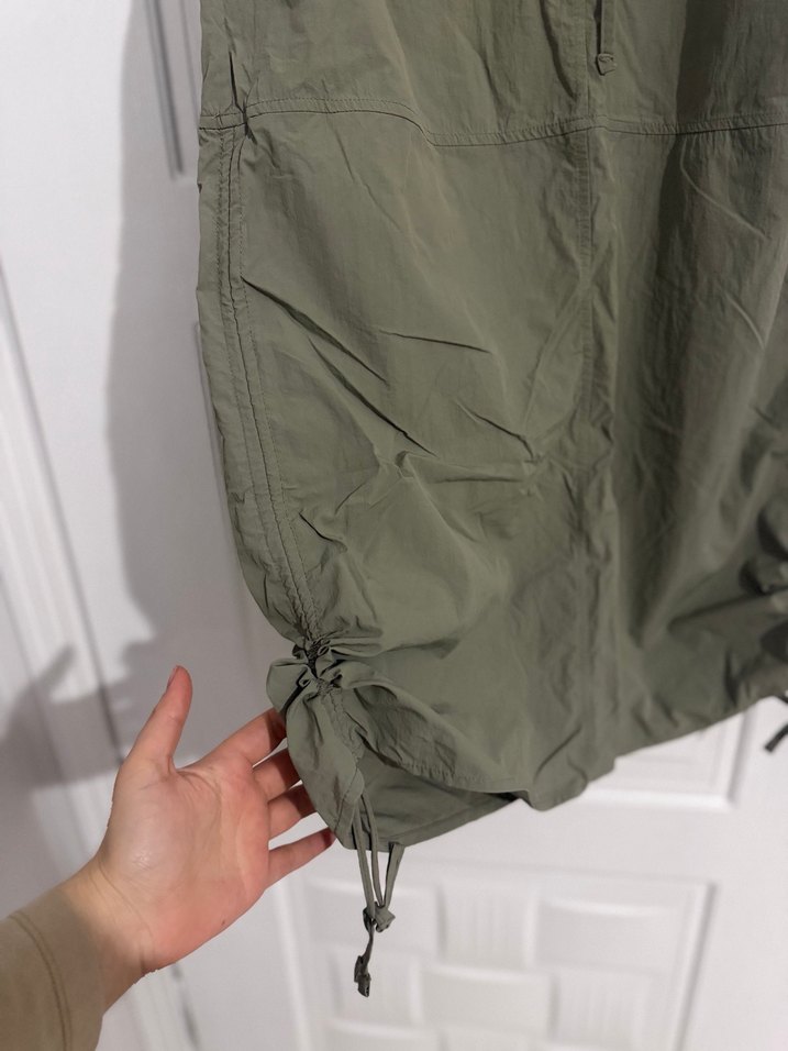 Kadın Haki Uzun Keten Etek - Görsel 2