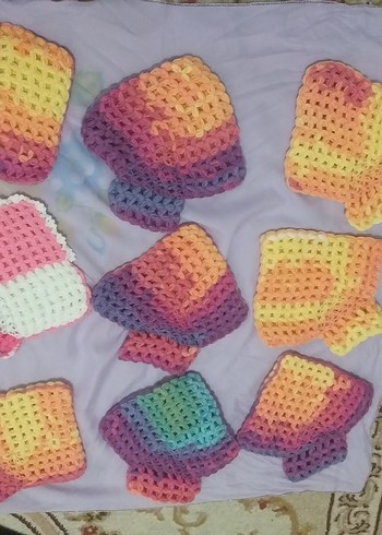 Renkli Örgü Banyo Süngeri - Görsel 18