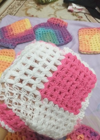 Renkli Örgü Banyo Süngeri - Görsel 15